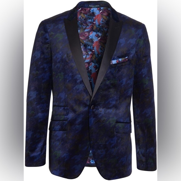 Paisley & Gray Men’s Slim Fit Geometric Lined Jacket Blazer Sport Coat Size 38R - Picture 1 of 16